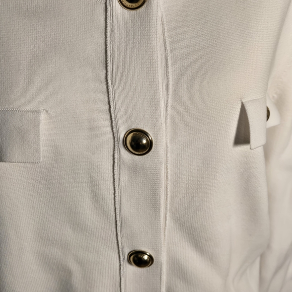 Micheal Kors Women's Cream Button-Up Jacket - Picture 4 of 8